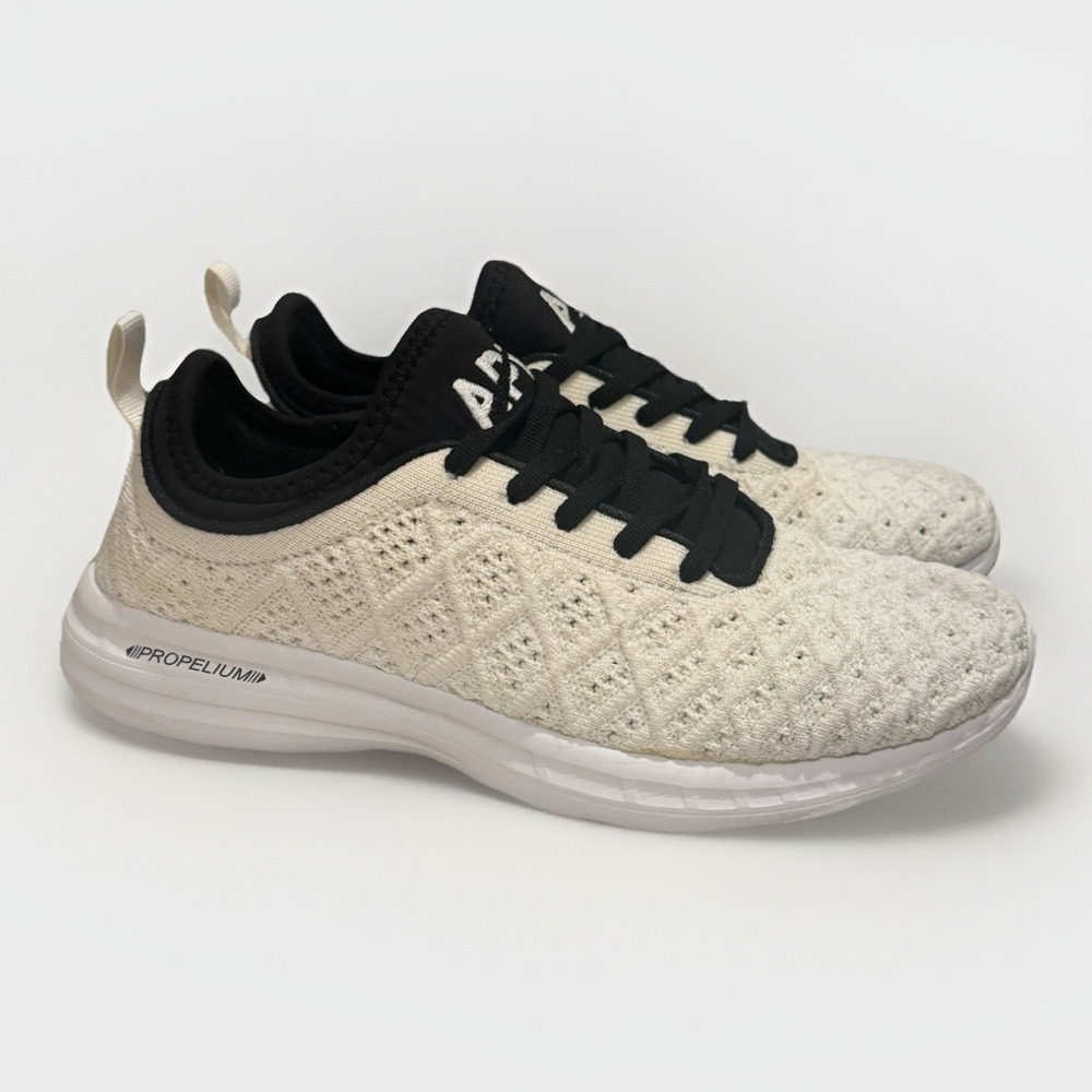 APL Women's 7 White Black Techloom Phantom W Sneakers Shoes Gym Athletic Lifting